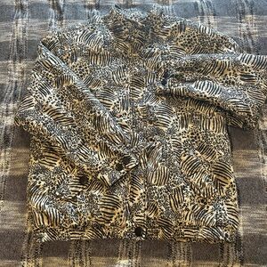 Anna And Frank vintage  Animal Print silk Jacket